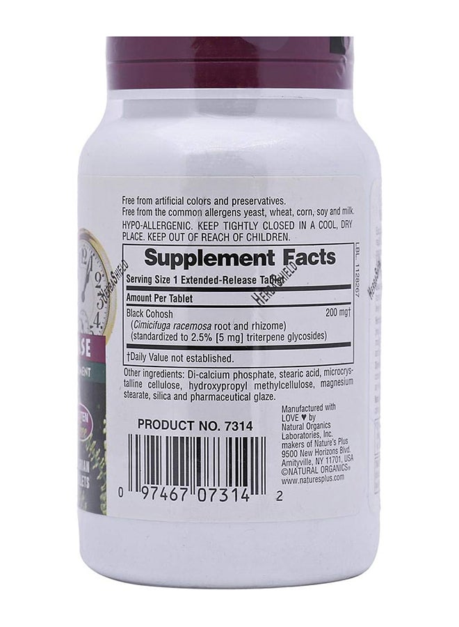 Natures Plus Herbal Black Cohosh 200Mg Extended Release Botanical Supplement Gluten Free 30 Vegetarian Tablets - Image 2