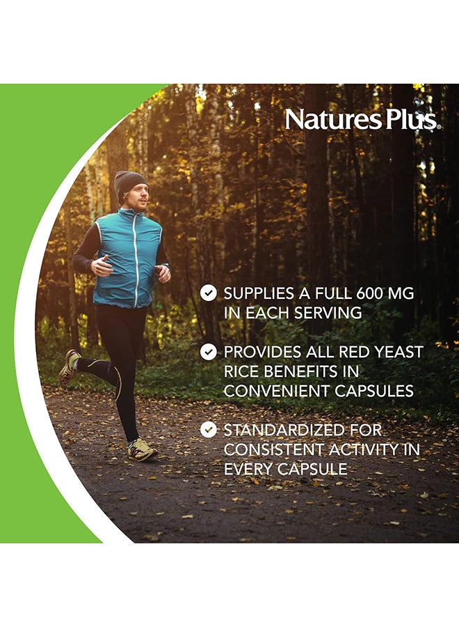 Natures Plus Herbal Actives Red Yeast Rice 600Mgbotanical Supplement Gluten Free 60 Vegan Capsules - Image 4