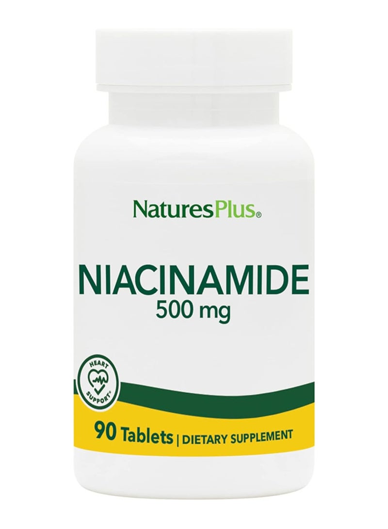 Natures Plus Niacinamide 500Mg Dietary Supplement Heart Support 90 Tablets - Image 1
