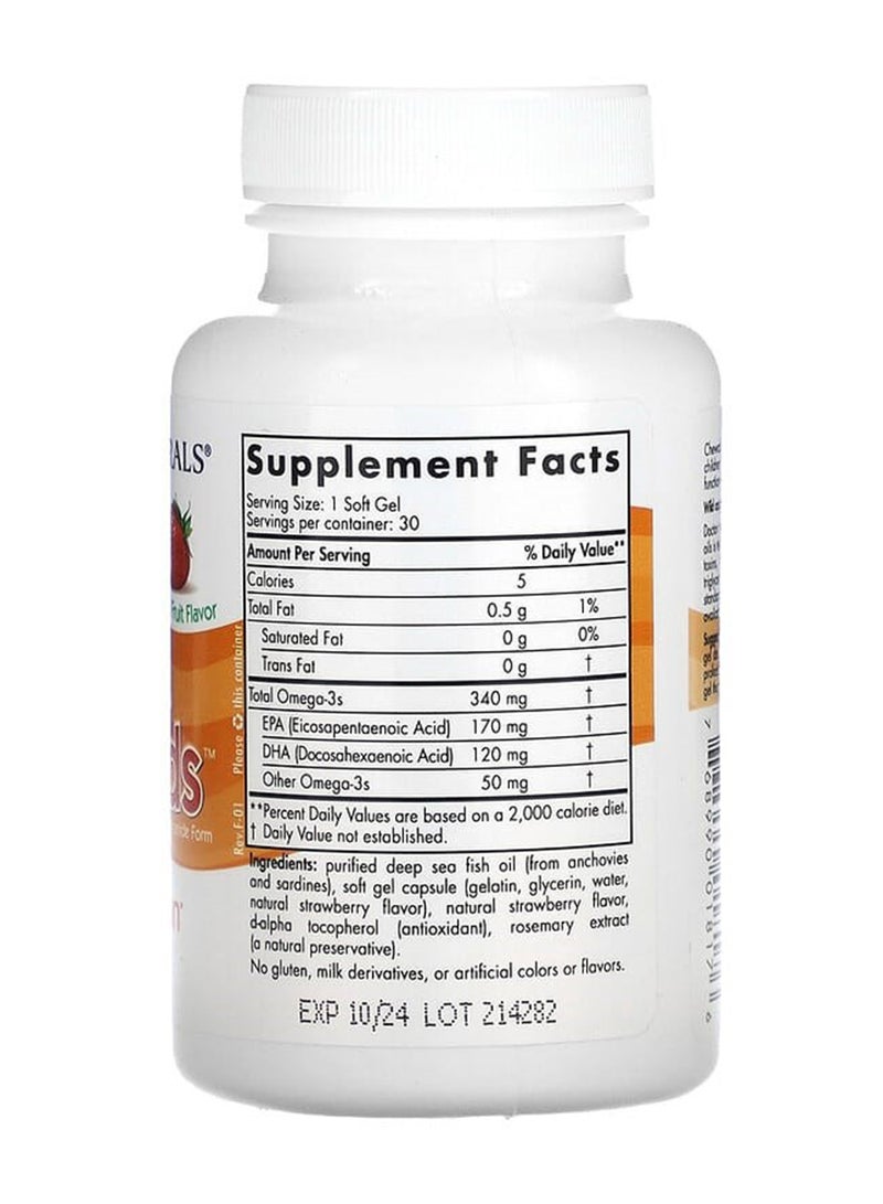 NORDIC NATURALS Daily Omega Kids Natural Fruit 30 Soft Gels  - Image 2