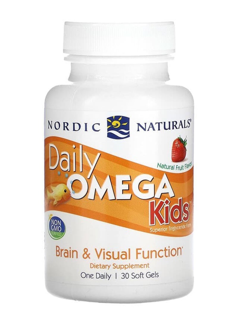 NORDIC NATURALS Daily Omega Kids Natural Fruit 30 Soft Gels  - Image 1