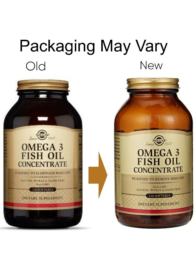 Solgar Omega-3 Fish Oil Concentrate 120 Softgels Packaging May Vary  - Image 5