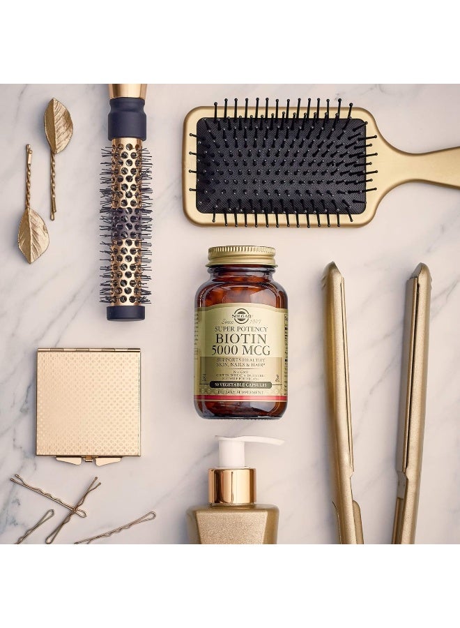 Solgar Biotin Super High Potency Dietary Supplement  120 Vegetable Capsules - Image 5