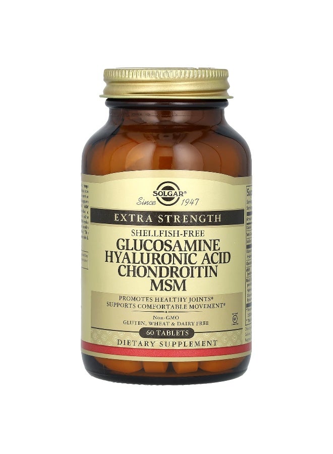 Solgar Extra Strength, Glucosamine Hyaluronic Acid Chondroitin MSM, 60 Tablets Packaging May Vary - Image 2