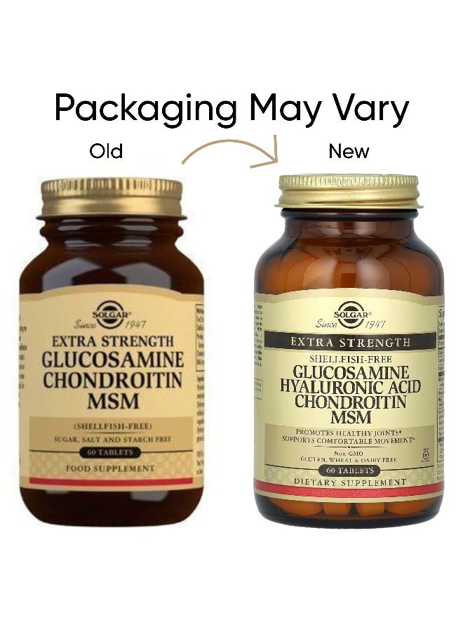 Solgar Extra Strength, Glucosamine Hyaluronic Acid Chondroitin MSM, 60 Tablets Packaging May Vary - Image 3