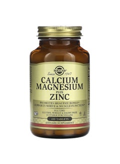 Solgar Calcium Magnesium Plus Zinc , 100 Tablets  - Image 1
