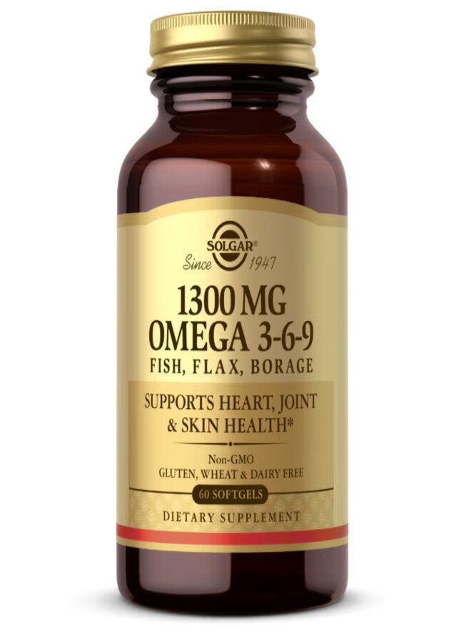 Solgar 1300MG Omega 3/6/9 Dietary Supplement 60 Softgels