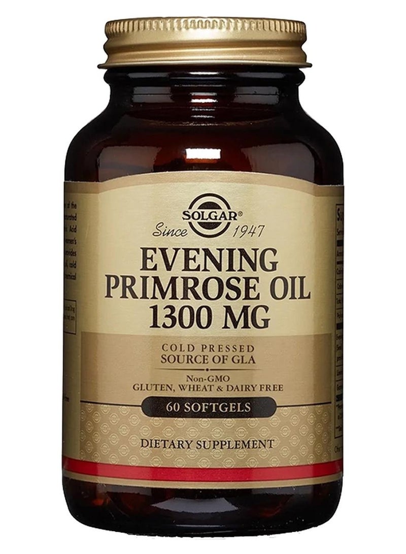 Solgar Evening Primrose Oil Dietary Supplement 1300mg - 60 Softgels - Image 1