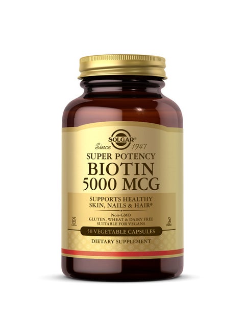 Super Potency Biotin 5000 MCG 50 Vegetable Capsules