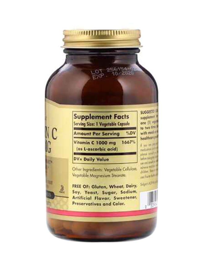 Solgar Vitamin C 1000 MG - 100 Vegetable Capsules - Image 2