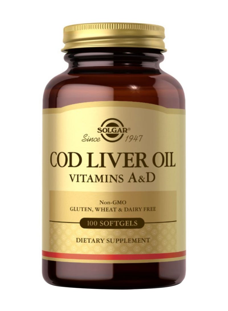 Solgar COD Liver Oil - 100 Softgels