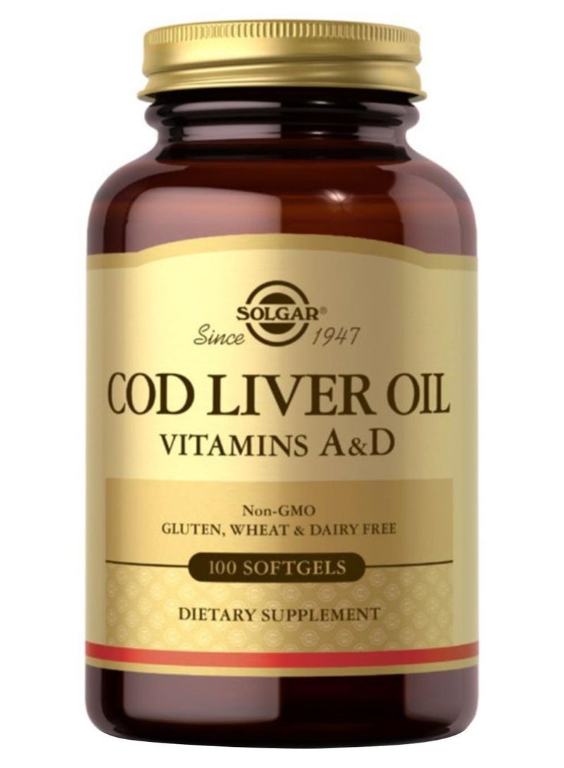 Solgar COD Liver Oil - 100 Softgels