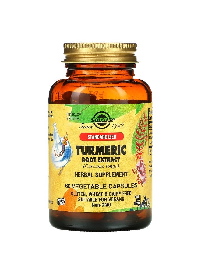 Solgar Turmeric Root Extract, 60 Vegetable Capsules Packaging May Vary - Image 2