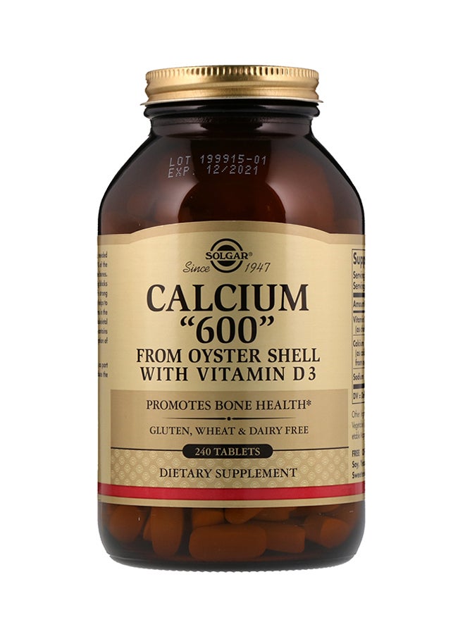 Solgar Calcium From Oyster Shell With Vitamin D3 240 Tablets - Image 1