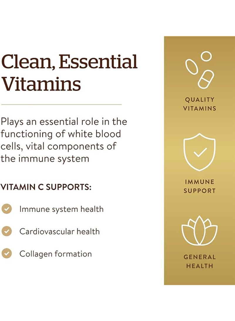 Solgar - Vitamin C 500 Mg Dietary Supplement Antioxidant And Immune Support Gluten, Wheat And Dairy Free Suitable For Vegans 100 Vegetarian Capsules - Image 1