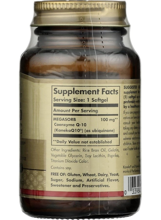 Solgar Megasorb CoQ-10 60 Softgels - Image 5