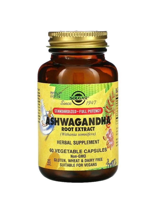 Solgar Sfp Ashwagandha Root Extract 60 Vegetable Capsules - Image 1
