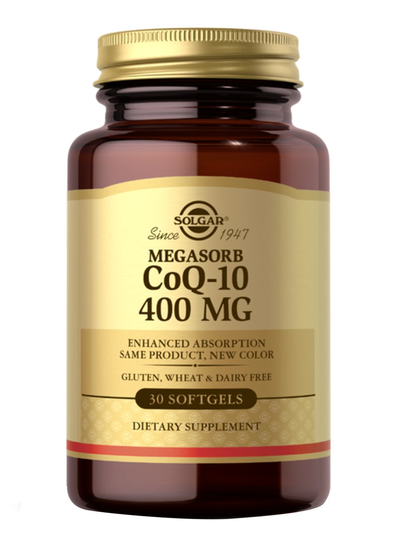 Solgar Megasorb CoQ-10 30 Softgels  - Image 1