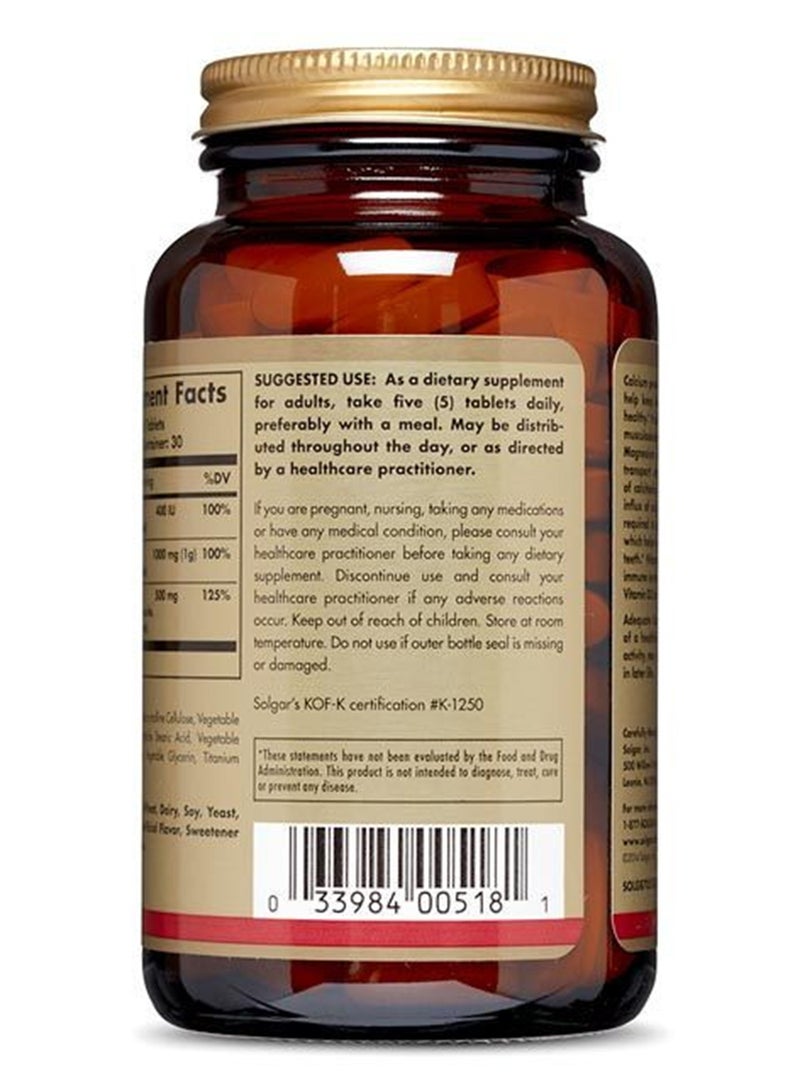 Calcium Magnesium With Vitamin D3 Dietary Supplement Highly Absorbable Form Promotes Healthy Bones Supports Nerve And Muscle Functions - 150 Tablets