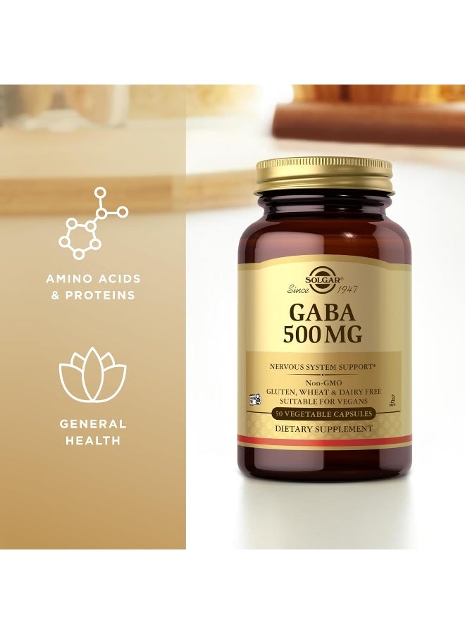 Solgar Gaba, 500 Mg - 50 Vegetable Capsules Packaging May Vary - Image 5