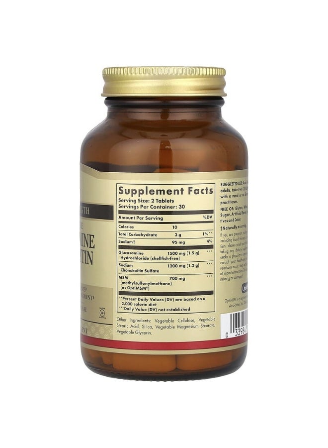 Solgar - Glucosamine Chondroitin MSM, Triple Strength, 60 Tablets Packaging May Vary - Image 1