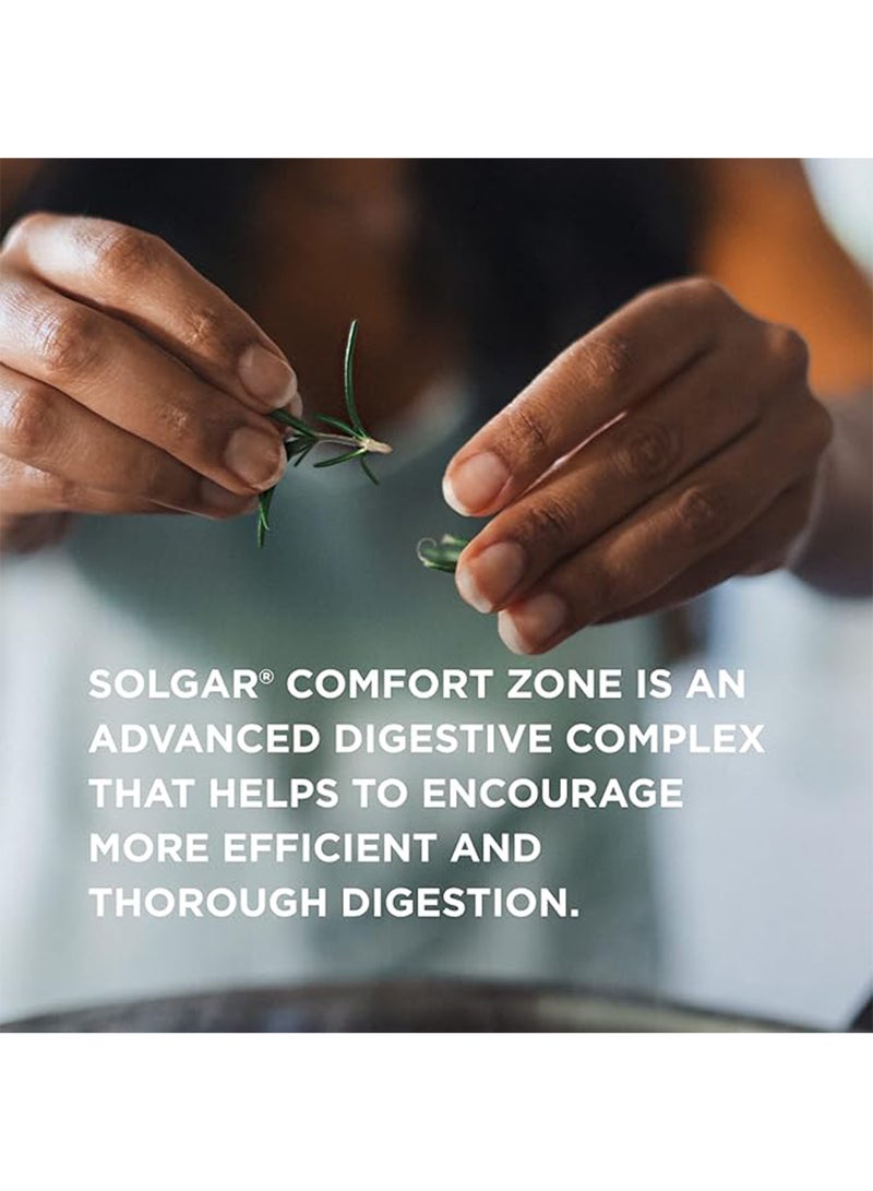 Solgar Comfort Zone Digestive Complex Dietary Supplement Helps Breakdown Difficult To Digest Foods Digestive Aid Specialized Broad Spectrum Enzyme Formula Suitable For Lacto-Vegetarians 90 Vegetable Capsules  - Image 4