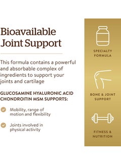 Solgar Glucosamine Hyaluronic Acid Chondroitin MSM, 120 Tablets Packaging May Vary  - Image 2