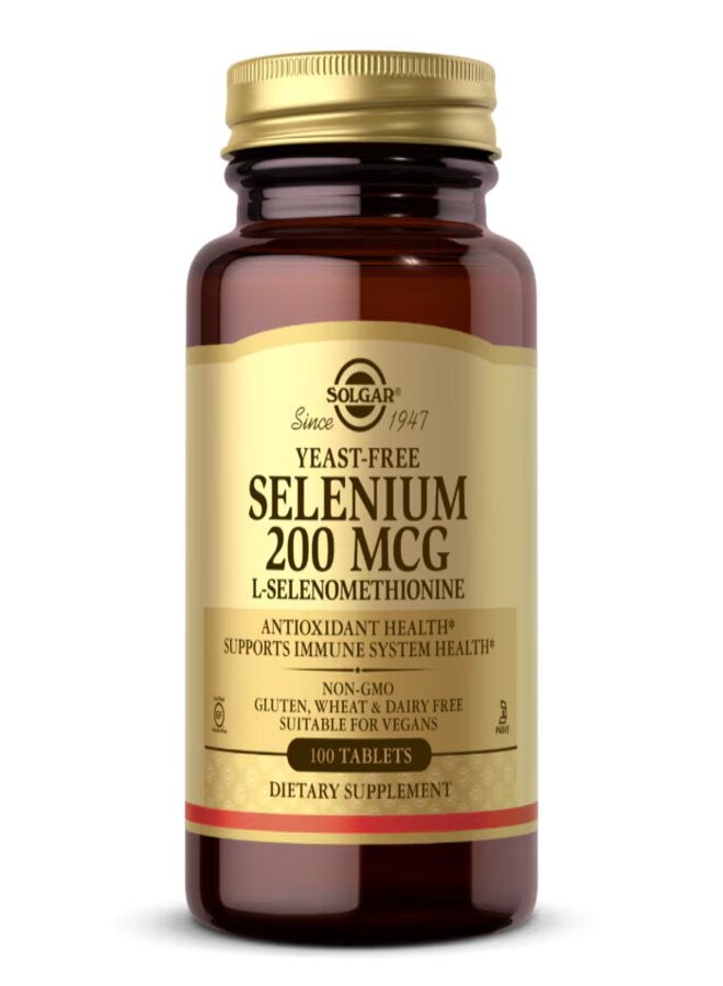 Solgar - Yeast-Free Selenium 200 MCG 100 Tablets - Image 1
