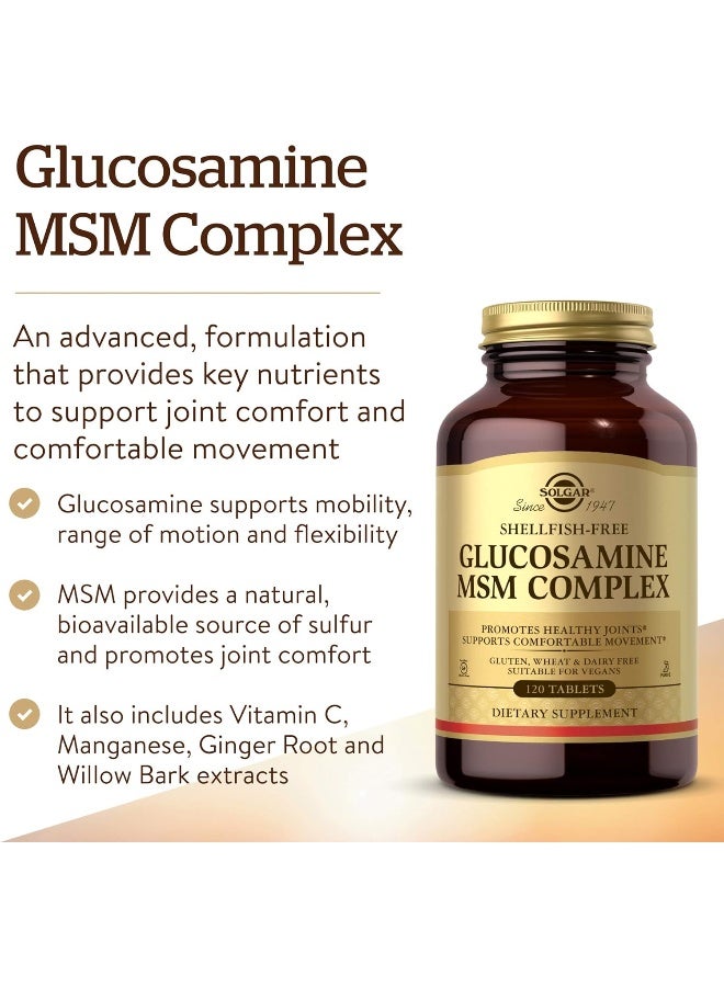 Solgar Glucosamine MSM Complex, 120 Tablets Packaging May Vary - Image 4