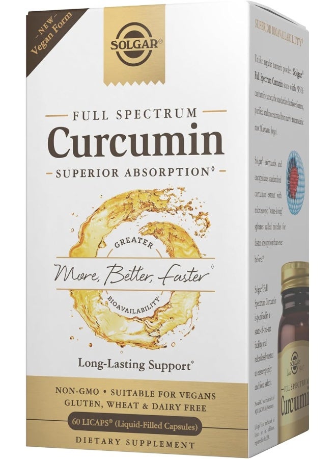 Solgar Full Spectrum Curcumin 60 Softgels - Image 1