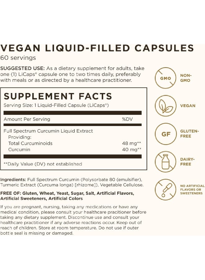 Solgar Full Spectrum Curcumin 60 Softgels - Image 3