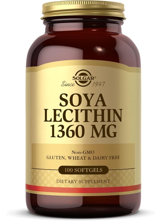 Solgar SOYA Lecithin 1360 mg - 100 Softgels Packaging May Vary - Image 5