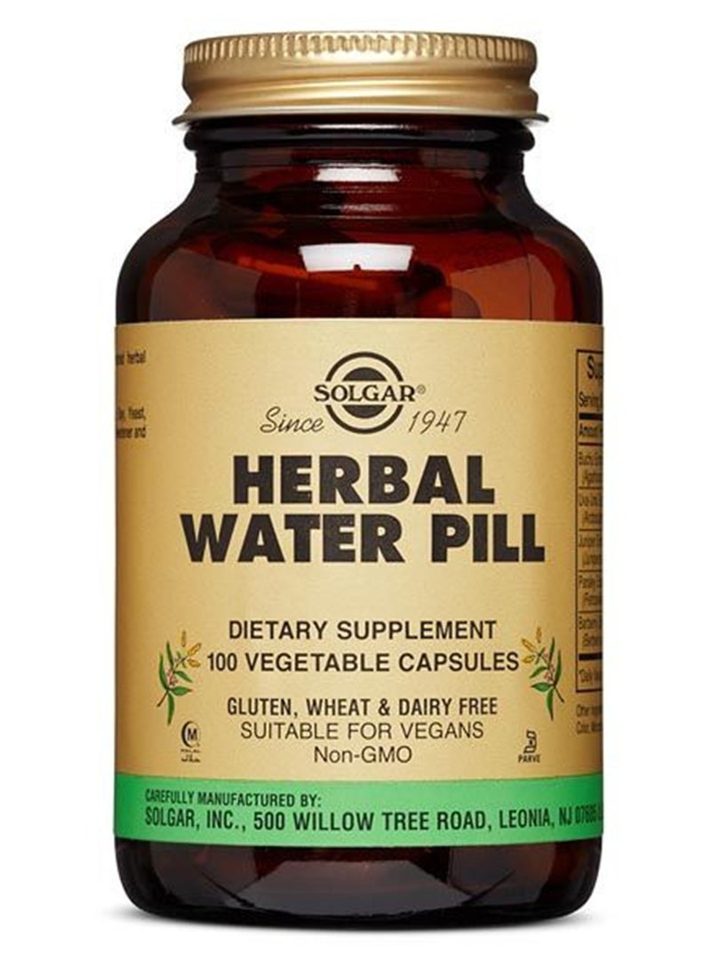 Solgar Herbal Water Pill, 100 Vegetable Capsules - Image 1