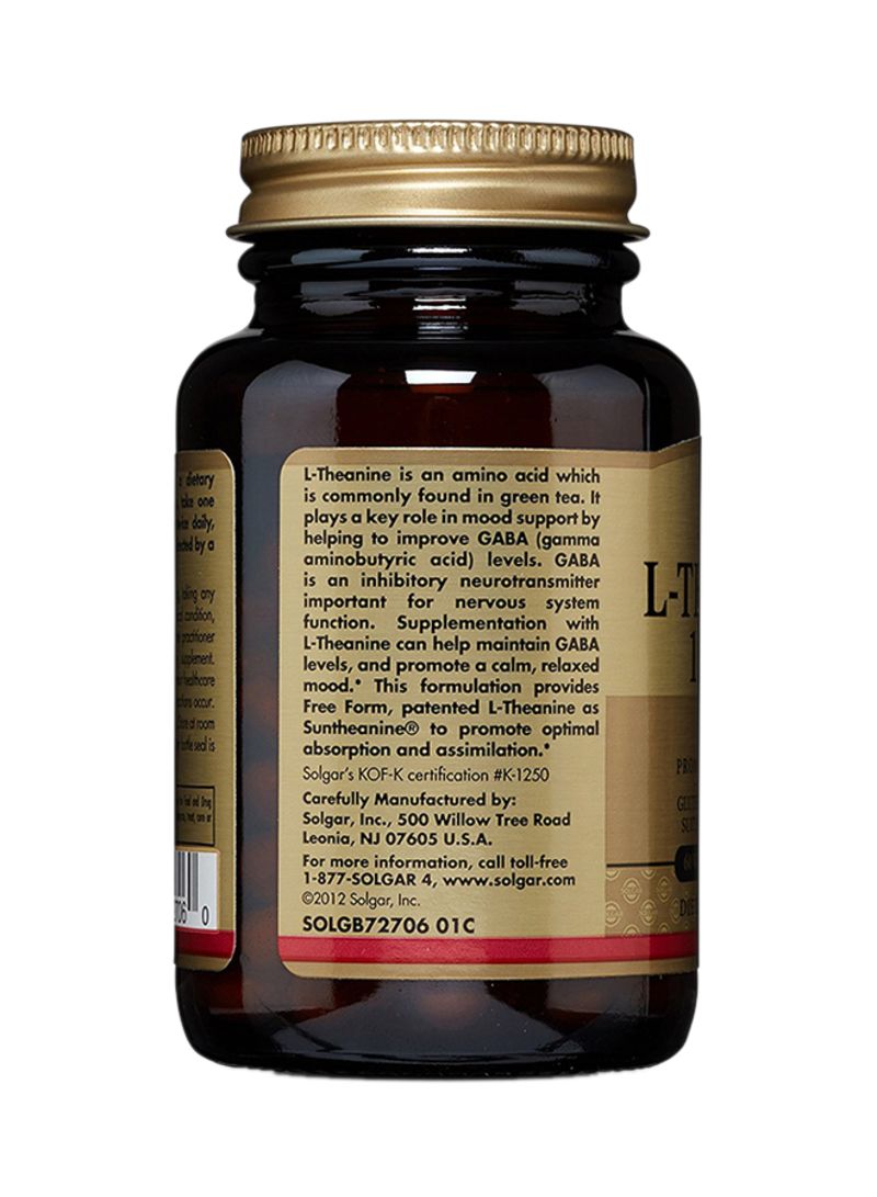 Solgar - L Theanine Dietary Supplement 60 Capsules - Image 1