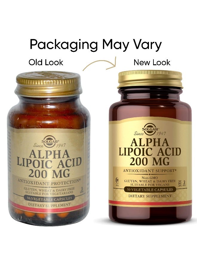 Solgar - Alpha Lipoic Acid, 200 mg - 50 Vegetable Capsules Packaging May Vary - Image 1