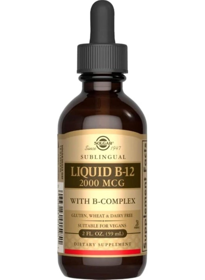 Solgar 2000Mcg Vitamin B12 Liquid With B Complex 59 Ml - Image 1