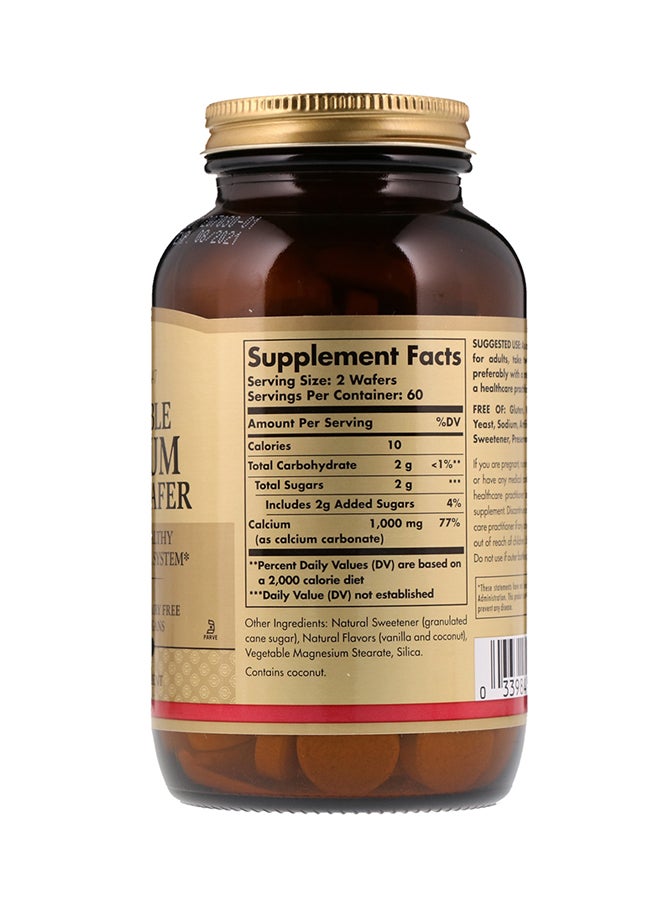 Solgar Chewable Calcium 120 Wafers - Image 2