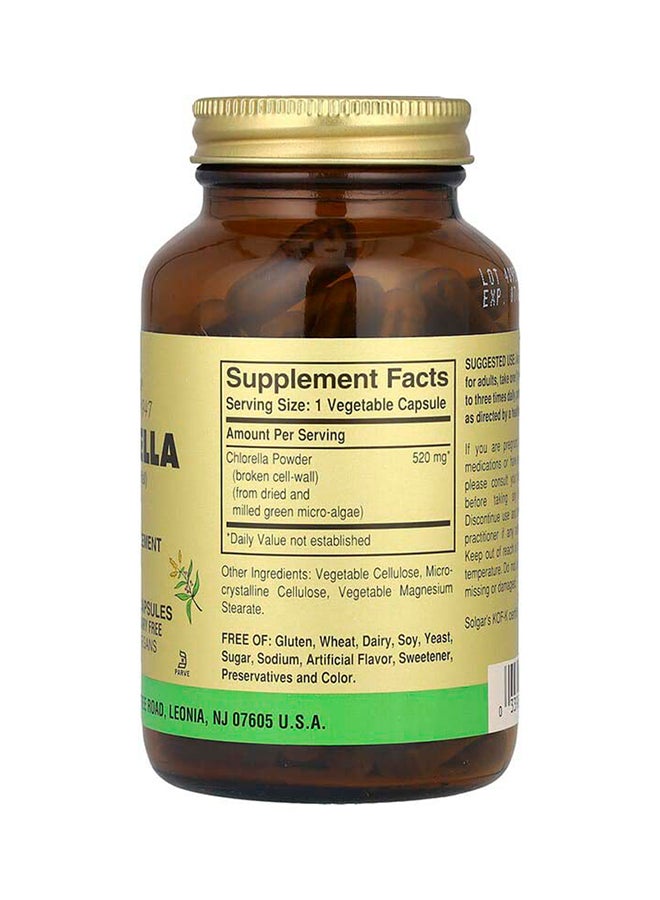 Solgar, Chlorella (Broken Cell-Wall), 100 Vegetable Capsules (520 mg per Capsule) - Image 2