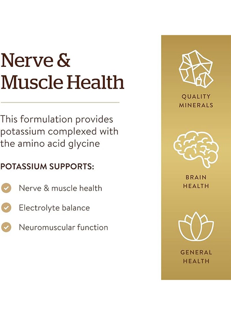 Solgar Potassium Amino Acid Complex Dietary Supplement Nerve And Muscle Health Promotes Electrolyte Balance Gluten, Wheat And Dairy Free Suitable For Vegans 100 Tablets - Image 4