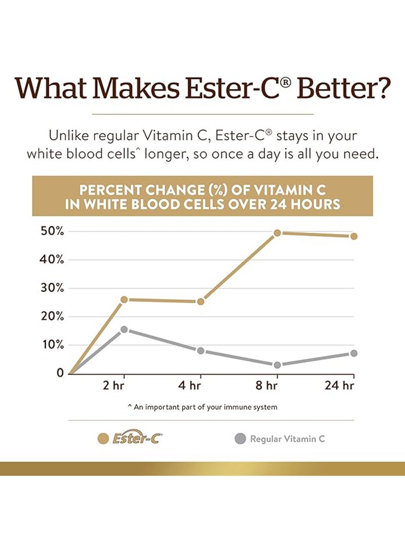 Solgar Ester-C Plus 500 Mg Vitamin C Gentle And Non Acidic Immune Support Gluten, Wheat And Dairy Free Suitable For Vegans 100 Vegetable Capsules - Image 5