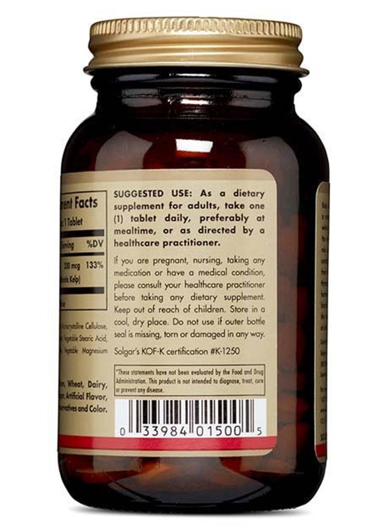 Solgar - North Atlantic Kelp Dietary Supplement Natural Source Of Iodine Supports Healthy Thyroid Function Gluten, Wheat And Dairy Free Suitable For Vegetarians 250 Tablets - Image 1