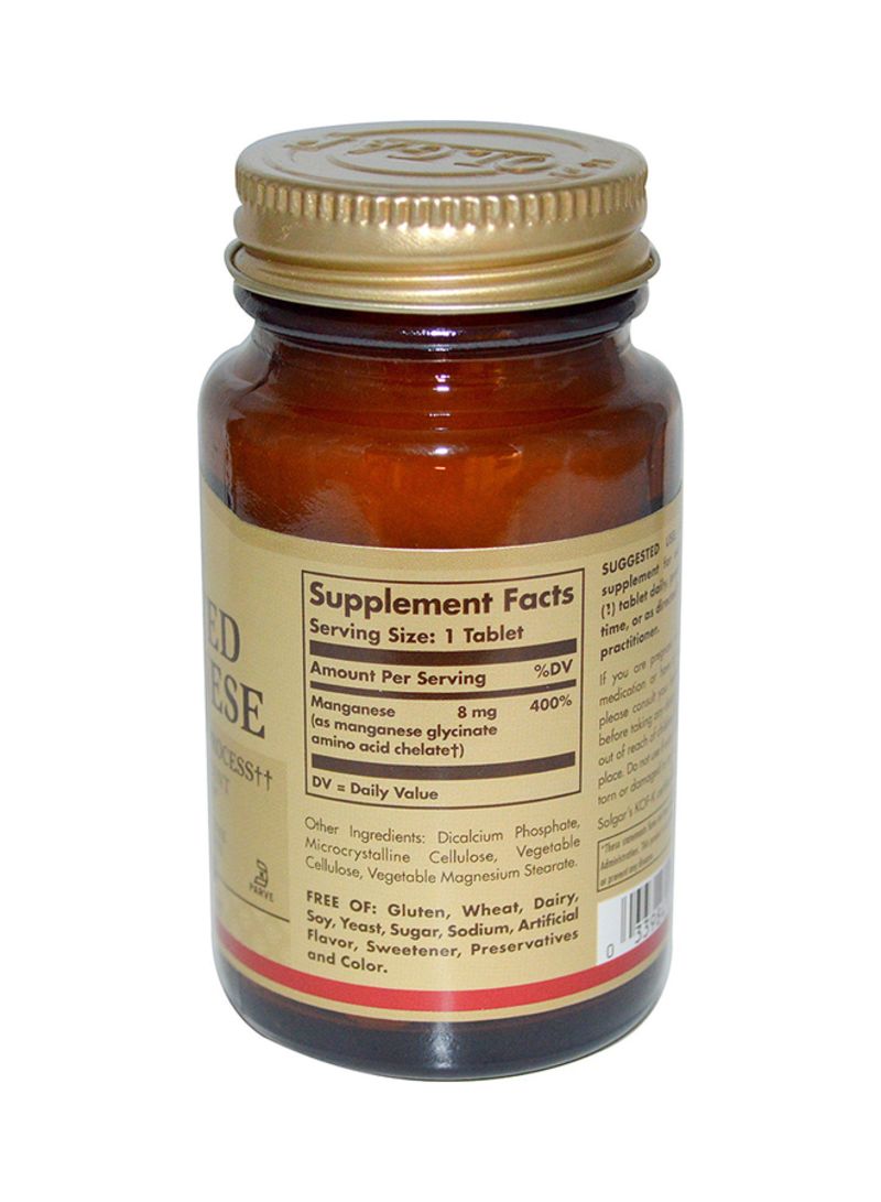 Solgar - Chelated Manganese Dietary Supplement - 100 Tablets - Image 1