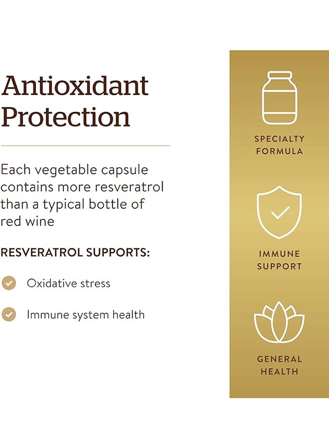 Solgar Resveratrol 500 Mg 30 Vegetable Capsules - Image 3