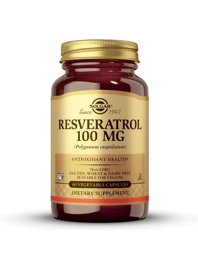 Solgar Resveratrol (Polygonum Cuspidatum) 100mg - 60 Vegetable Capsules Packaging May Vary - Image 1