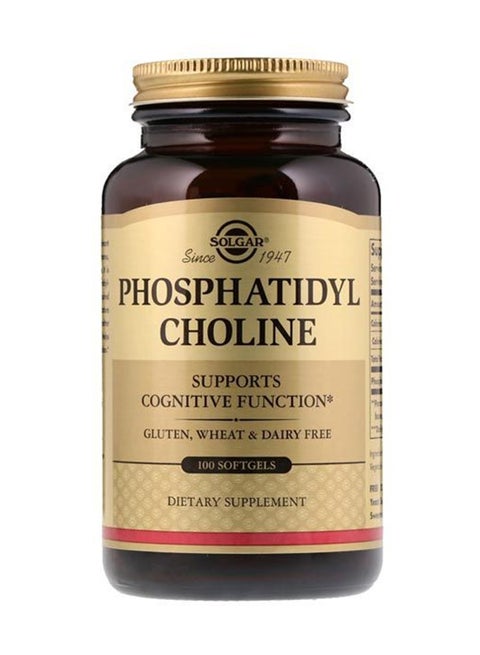 Phosphatidyl Choline Supports Cognitive Functions Gluten Wheat And Dairy Free 100 Softgels