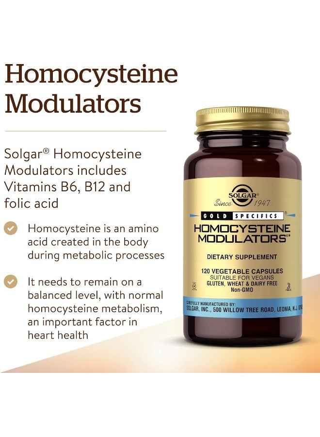 Solgar - Homocysteine Modulators, 120 Vegetable Capsules Packaging May Vary - Image 1