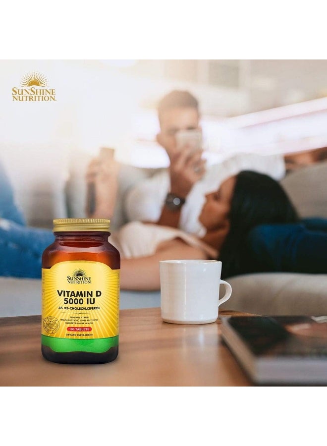 سنشاين نيوترشن فيتامين د مثل D3- كولي كالسيفيرول مكمل غذائي 100 قرص - Image 2