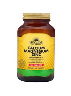 Calcium Magnesium  Zinc  With Vitamin D Dietary Supplement 100 Tablets