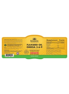 SUNSHINE NUTRITION Flaxseed Oil Infused With Omega 3-6-9 Dietary Supplement Supports Heart Health And Immune Function 100 Soft Gels  - Image 2