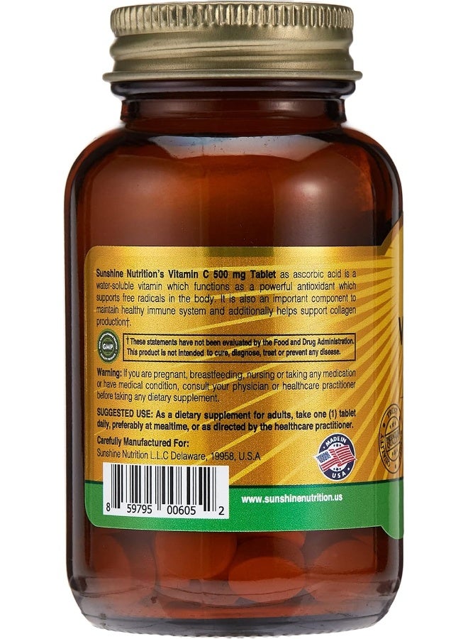 SUNSHINE NUTRITION - Vitamin C Dietary Supplement 100 Tablets - Image 1